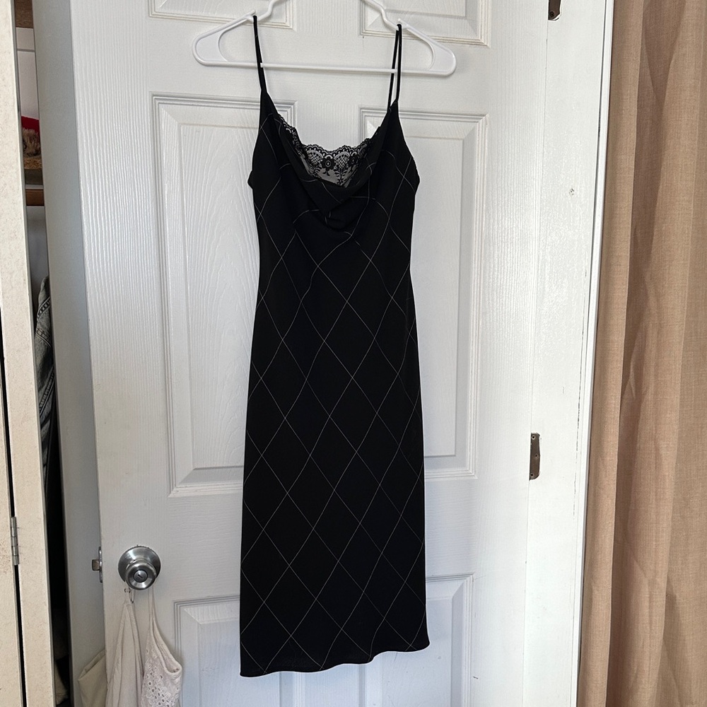 SL Fashions Black Spaghetti Strap Dress